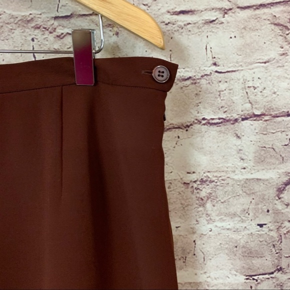 Rena Rowan Cranberry Red Lined Pencil Skirt - Picture 2 of 11